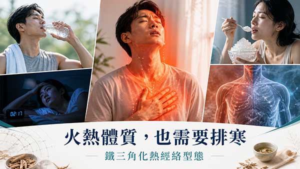 從膽經觀察，鐵三角化熱體質的體內陰寒現象
