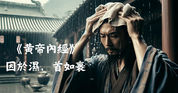 《黃帝內經.素問中》提到「因於濕，首如裹」