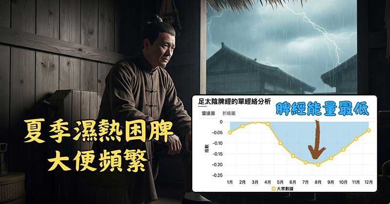 夏季濕熱困脾，是造成大便頻繁的原因