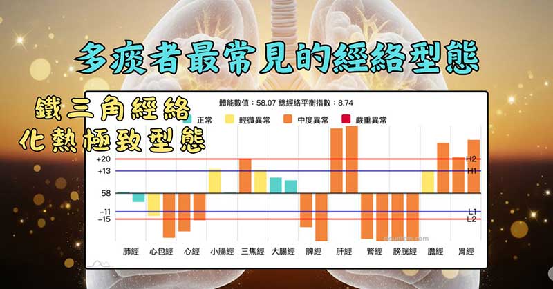 體內痰多的人，最常出現的經絡型態