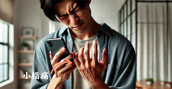 現代人頻繁運用手機，經常會出現手指的疼痛