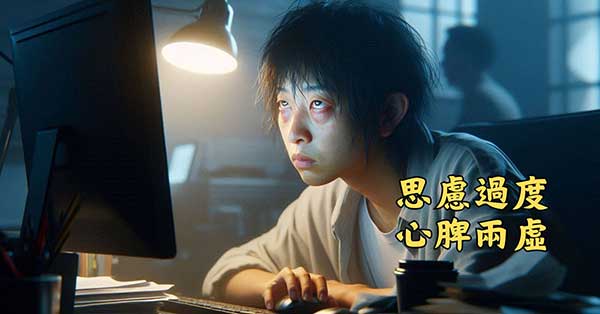 用腦思慮過多，會造成心脾兩虛