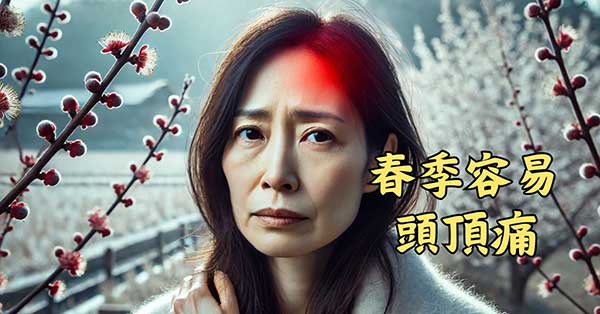 春季肝氣升發，最容易出現頭頂痛
