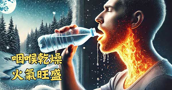 咽喉乾燥與體內的火氣有關
