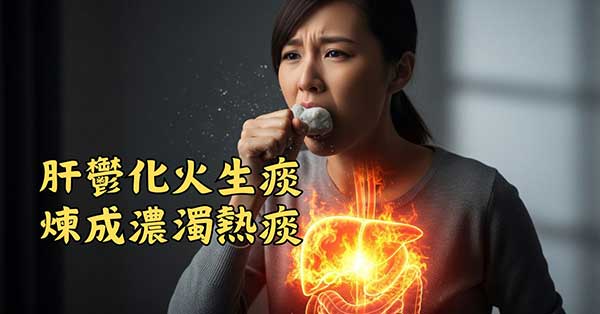 肝鬱化火生痰，煉成濃濁熱痰