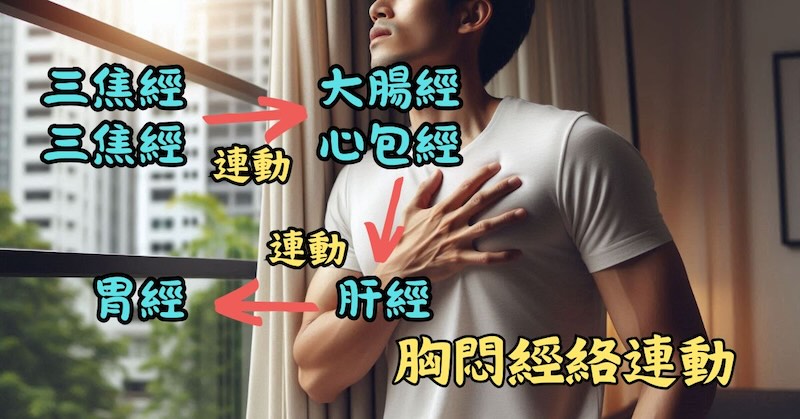 造成胸悶的經絡連動關係