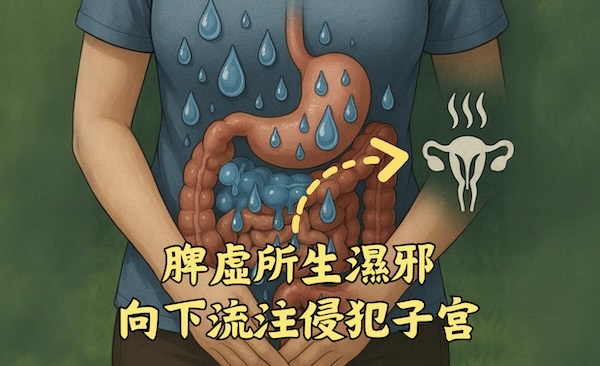 脾虛濕邪下注時，容易產生白帶