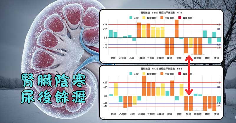 腎經虛證的人，有機會出現尿不乾淨的現象