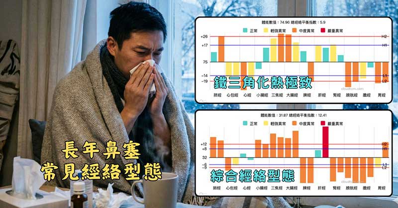 長年鼻塞常見的經絡型態
