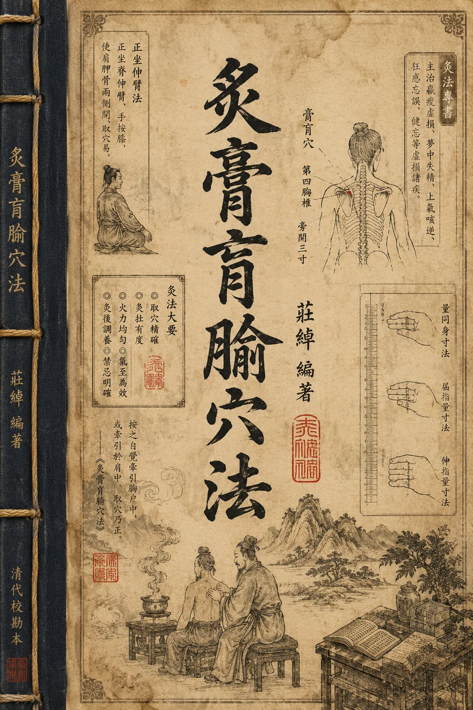 炙膏肓腧穴法