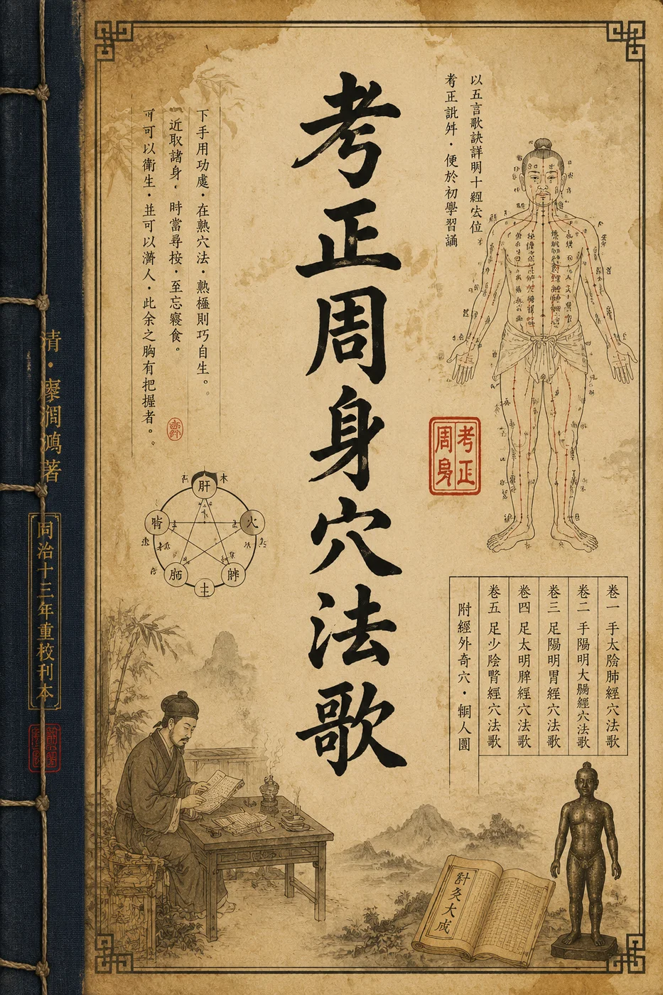 考正周身穴法歌