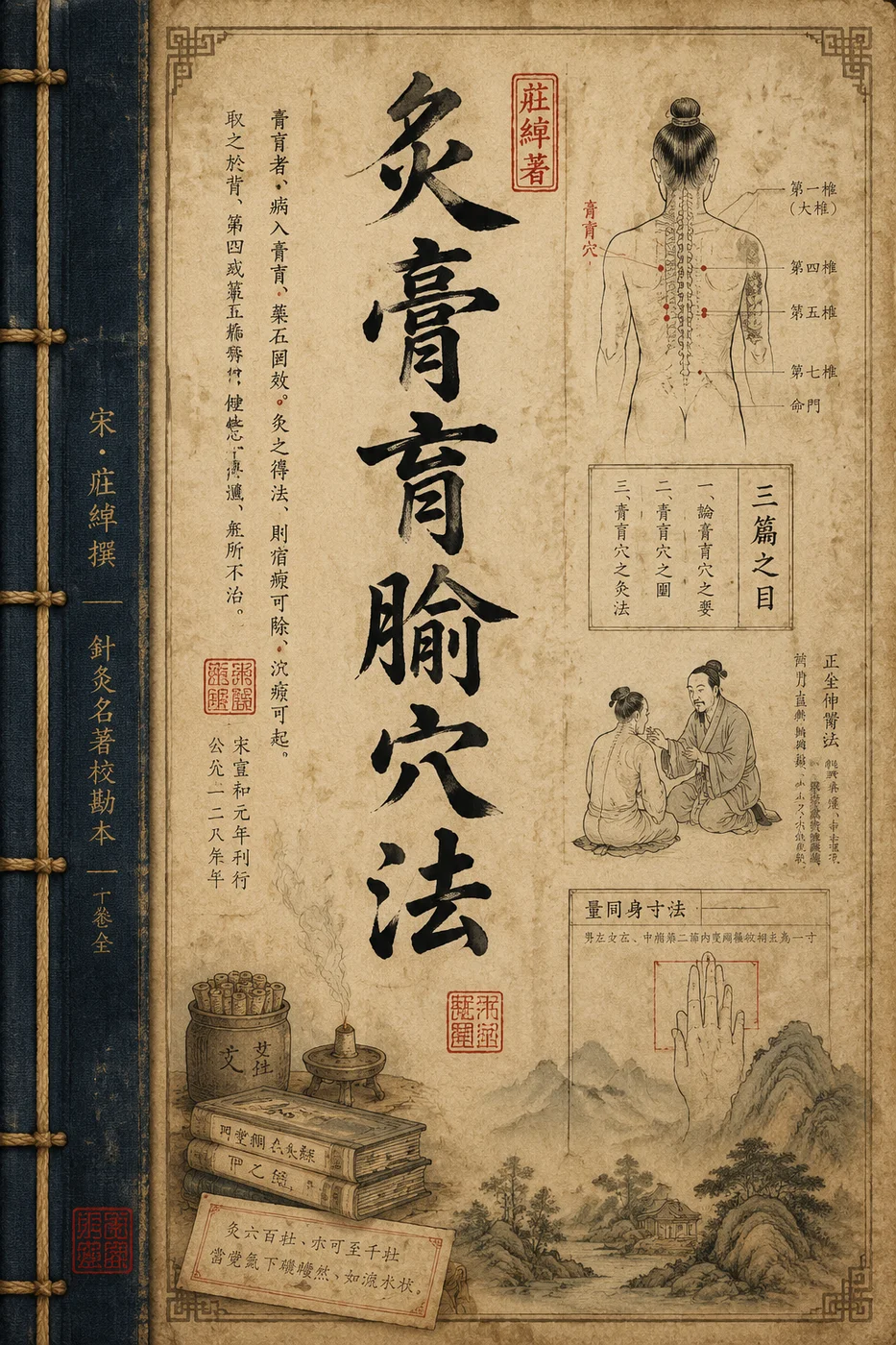 灸膏肓腧穴法