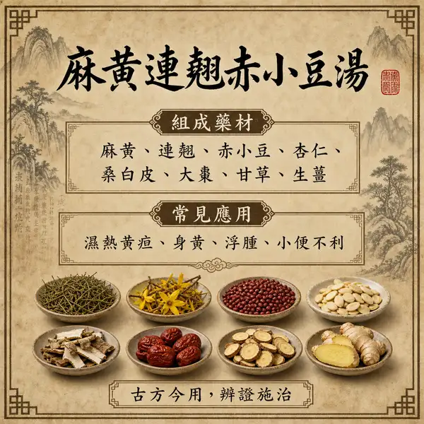 麻黃連翹赤小豆湯