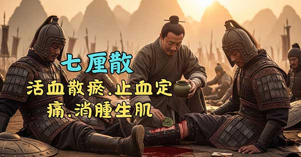 七厘散最初為軍中急救用藥，古代軍營常用