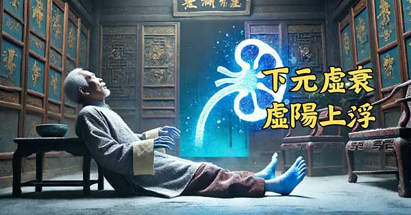 古人認為下元虛衰時，會造成虛陽上浮