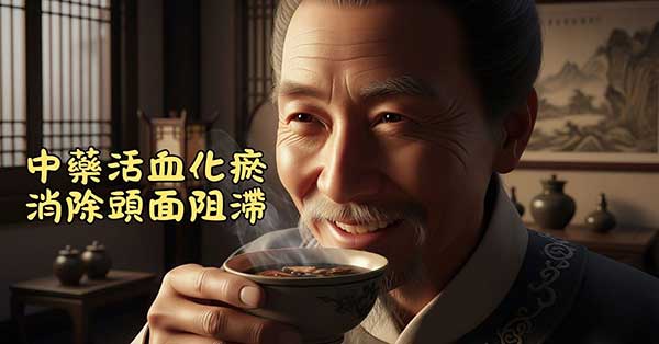 運用中藥活血化瘀，消除頭面阻滯