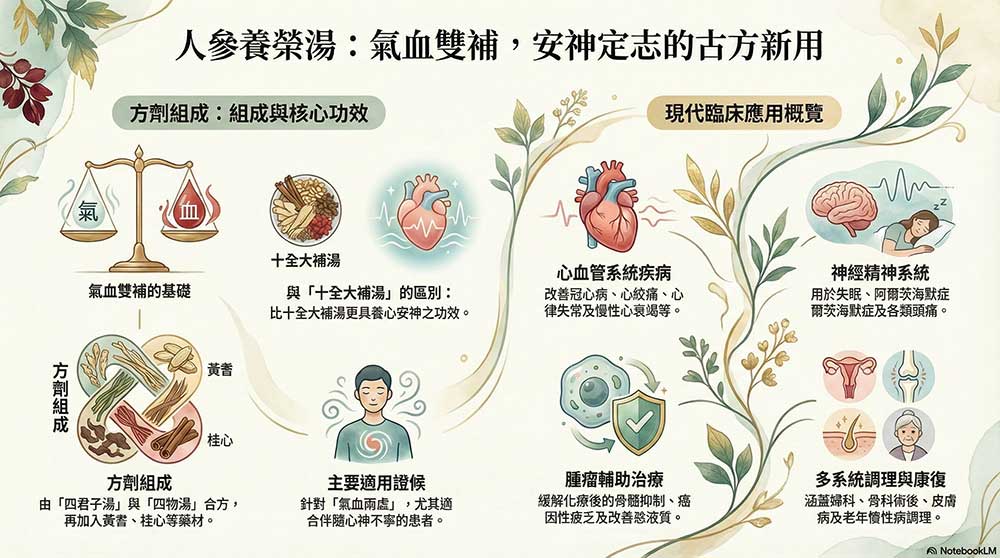 人參養榮湯的現代化應用非常廣泛
