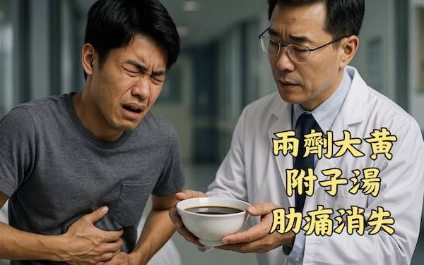 服用兩劑大黃附子湯之後，肋痛快速痊癒