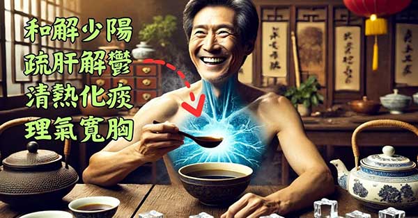 運用中藥和解少陽，理氣寬胸