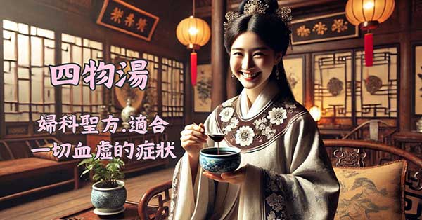 千年來四物湯是婦科聖方，可改善血虛症狀