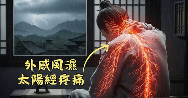 外感風濕，侵犯人體太陽經絡而疼痛