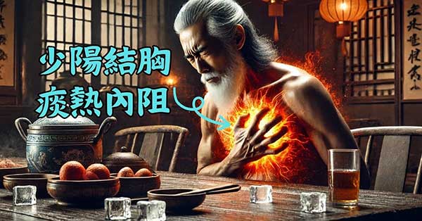 少陽病結胸痰熱狀態，會出現胸悶胸痛