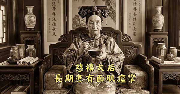 清朝的慈禧太后長期患有面肌痙攣