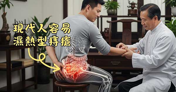 現代人很容易得到濕熱型痔瘡