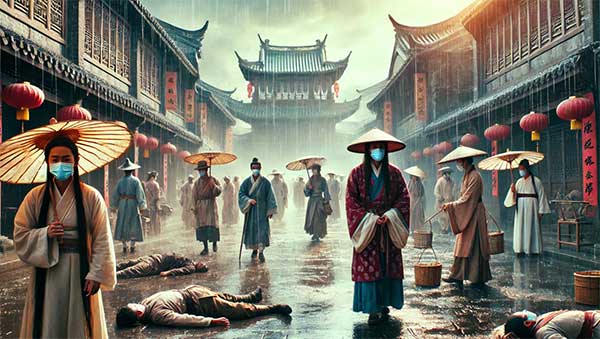 古代的瘟疫除了火熱，還伴隨著濕氣