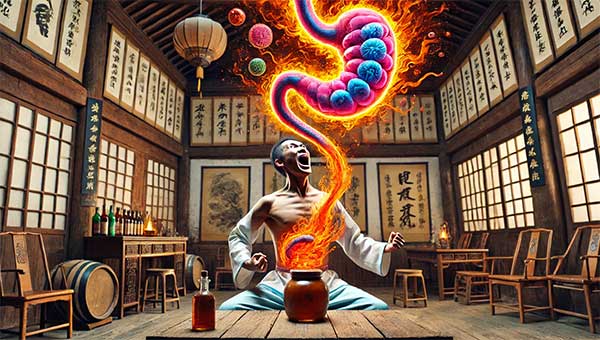 體內胃腸火熱時，有可能出現精神錯亂