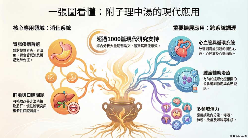 附子理中湯的各種現代應用