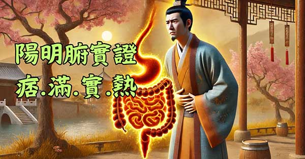 陽明腑實證，出現痞、滿、實、熱症狀