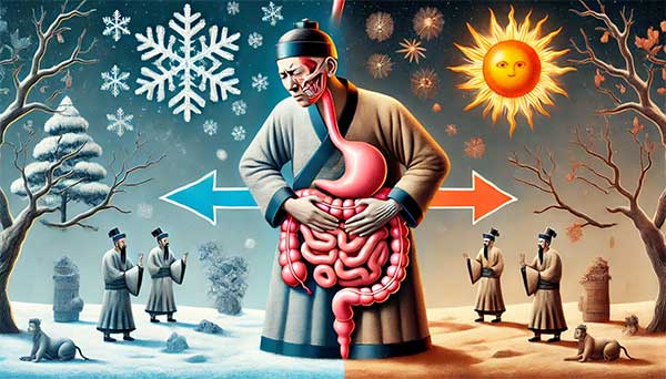 體內太寒或太熱時，都有可能出現腸道疾病