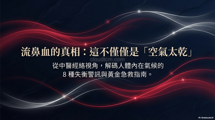 從經絡探討造成流鼻血的8種證候，從穴道下手快速改善！