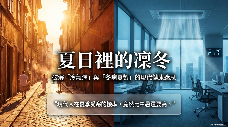 夏季受寒的機率比中暑高,預防冷氣病「冬病夏製」!