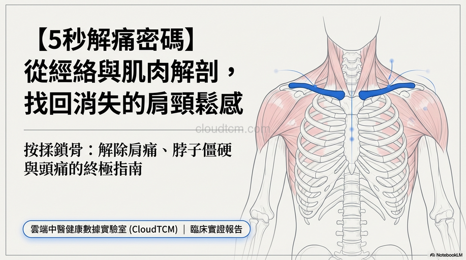 從經絡理解,按揉鎖骨5秒解除肩痛、脖子僵硬及頭痛