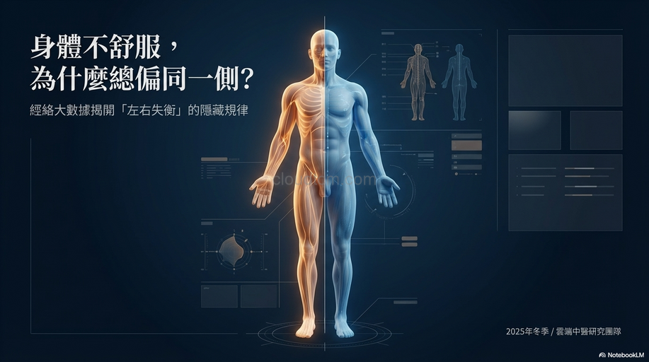 身體疼痛與不舒服總偏一側?經絡數據下的左右差異!
