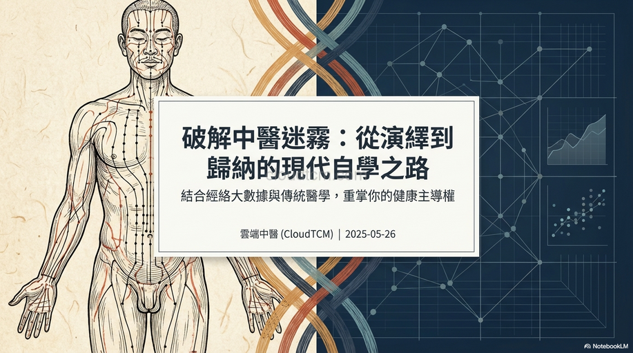 中醫演繹與現代醫學歸納統計，找出自學中醫的方法！