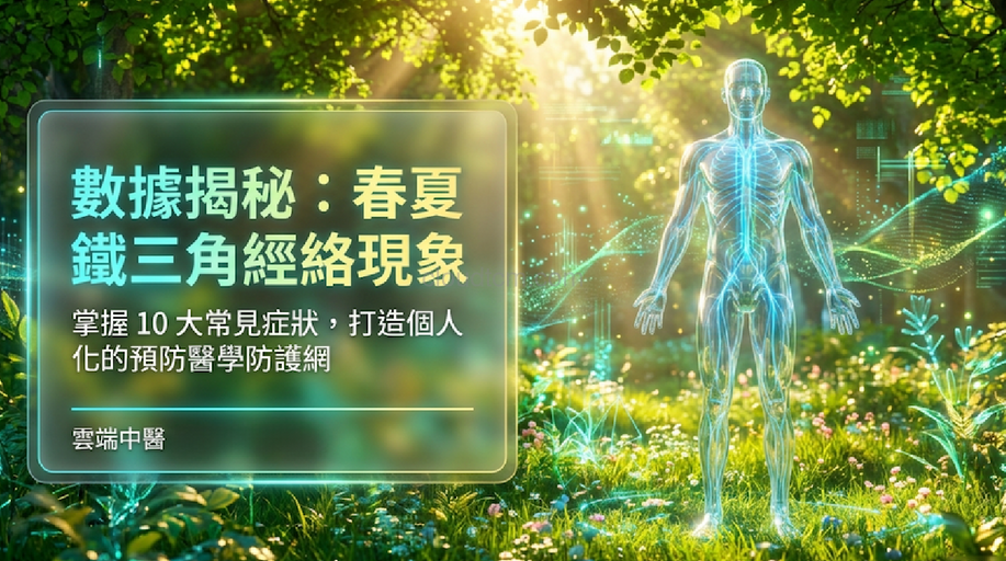 春夏期間鐵三角經絡型態，請預防常見10類症狀！