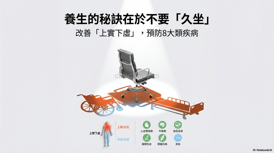 養生的秘訣在不要「久坐」,改善可預防8類型疾病!