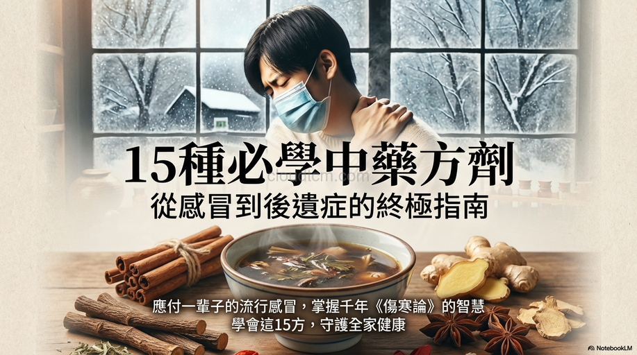 必學15種中藥方劑,應付1輩子的流行感冒及後遺症!