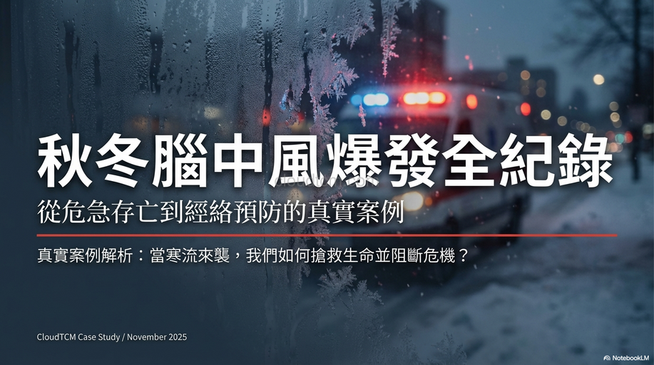 秋冬腦中風爆發全紀錄,從經絡角度可預防及處置!