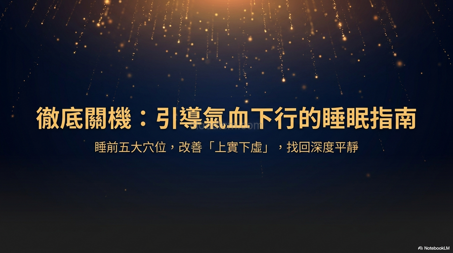 睡前必按5個穴道,幫你徹底關機,改善上實下虛!