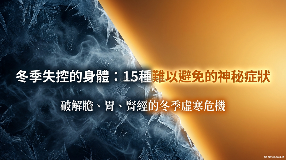 冬季膽、胃、腎經虛症趨勢,15種常見症狀難以避免!