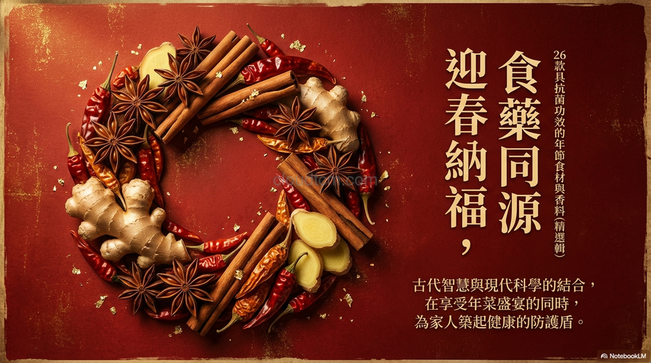 26款具抗菌殺菌功效的食物(香料)，陪伴你度過年節！(附中藥清單300個) 