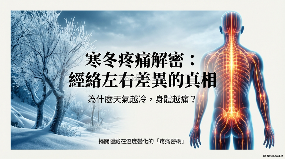 寒冬季節啟動疼痛密碼,從經絡左右差異現象理解原因!