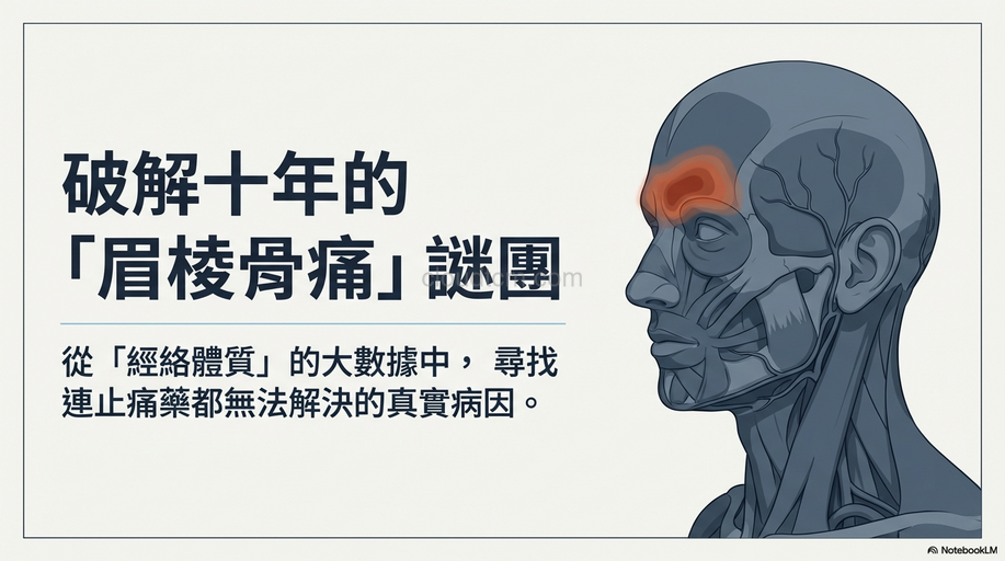 從「經絡體質」探討頑固「眉棱骨痛」的真正原因!