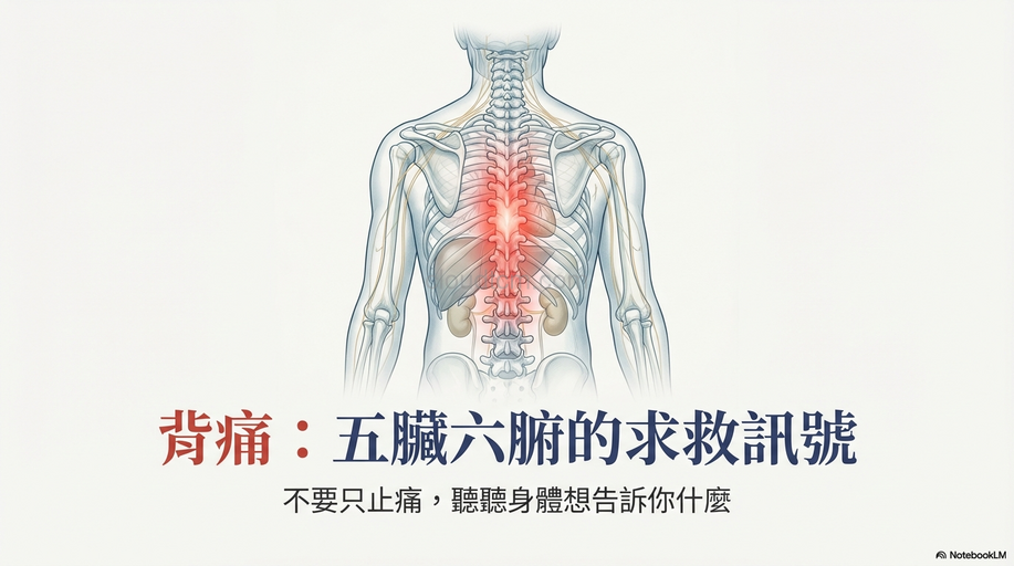 背痛反映五臟六腑的健康狀態，改善背痛是養生基本功！