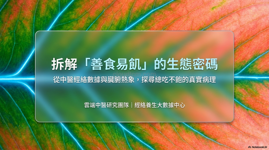 容易飢餓食慾好怎麼辦?從中醫證候,經絡與中藥理解！