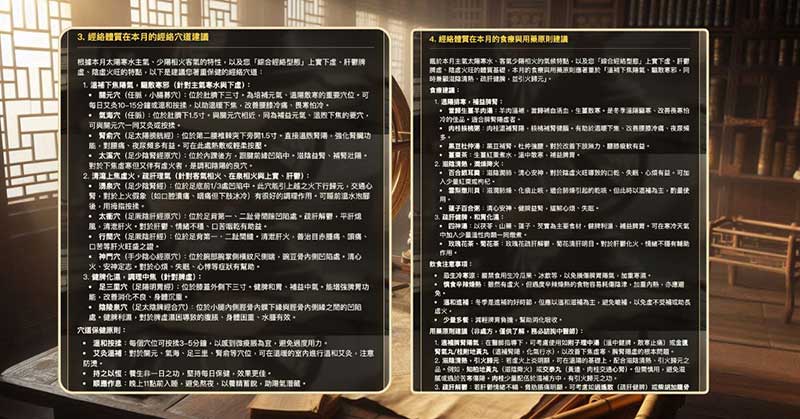 AI協助基於五運六氣的穴道及食療中藥建議